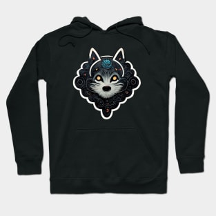 Night astral wolf emblem Hoodie